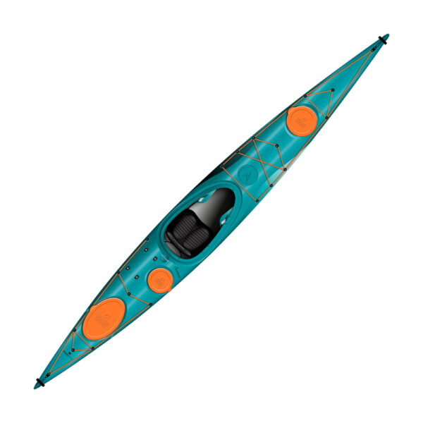designkayaks awesome model sea kayak top view color turquoise sea
